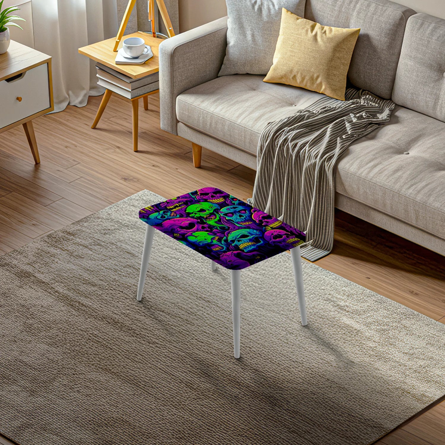 Psychedelic Skulls Coffee Table