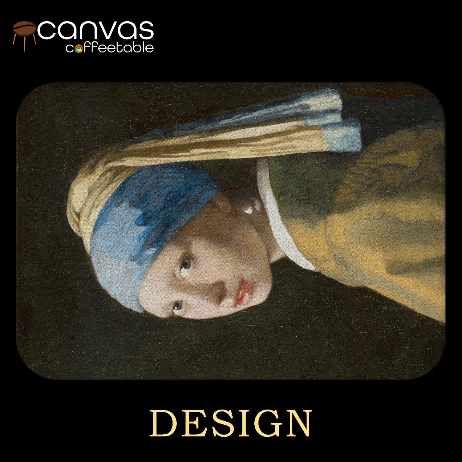 Vermeer Classic – “Girl with a Pearl Earring” Canvas Table