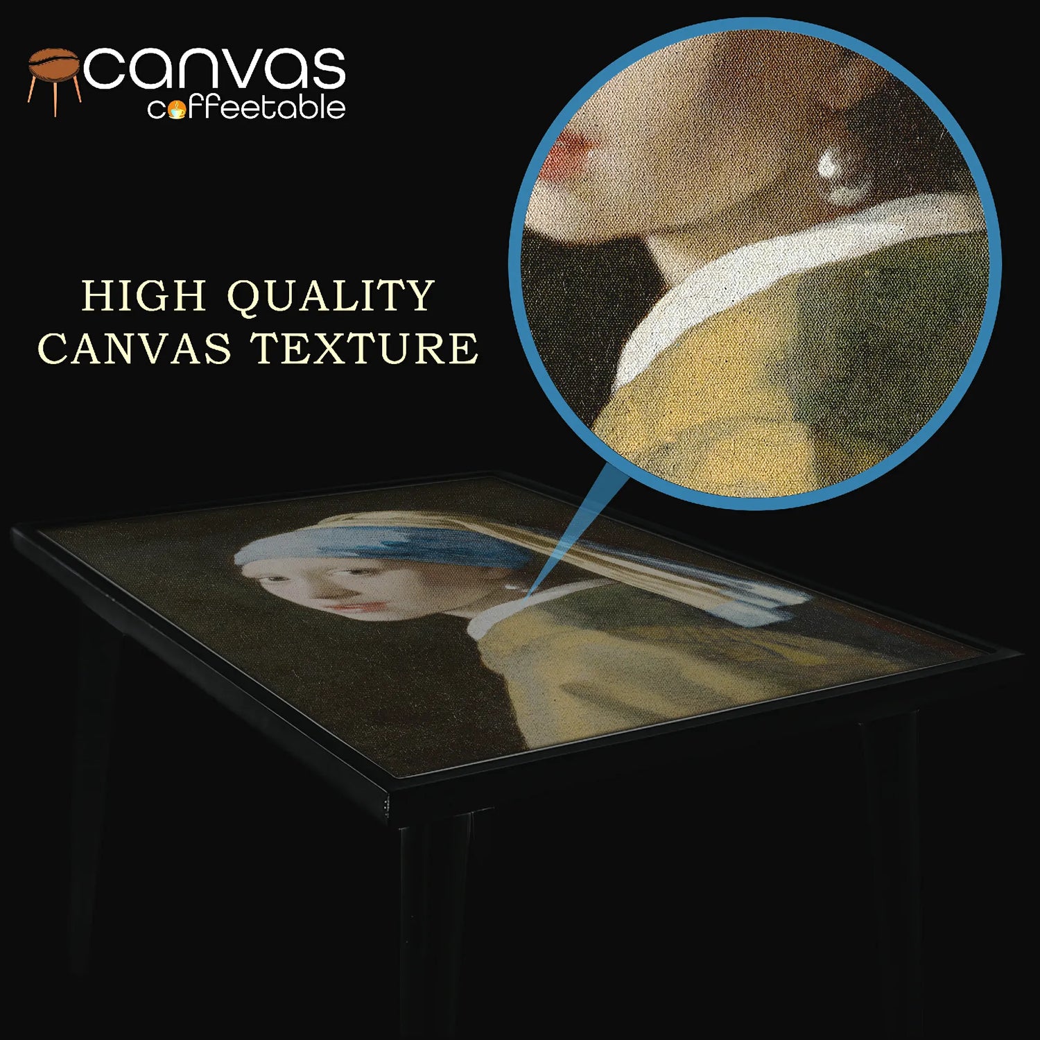 Vermeer Classic – “Girl with a Pearl Earring” Canvas Table