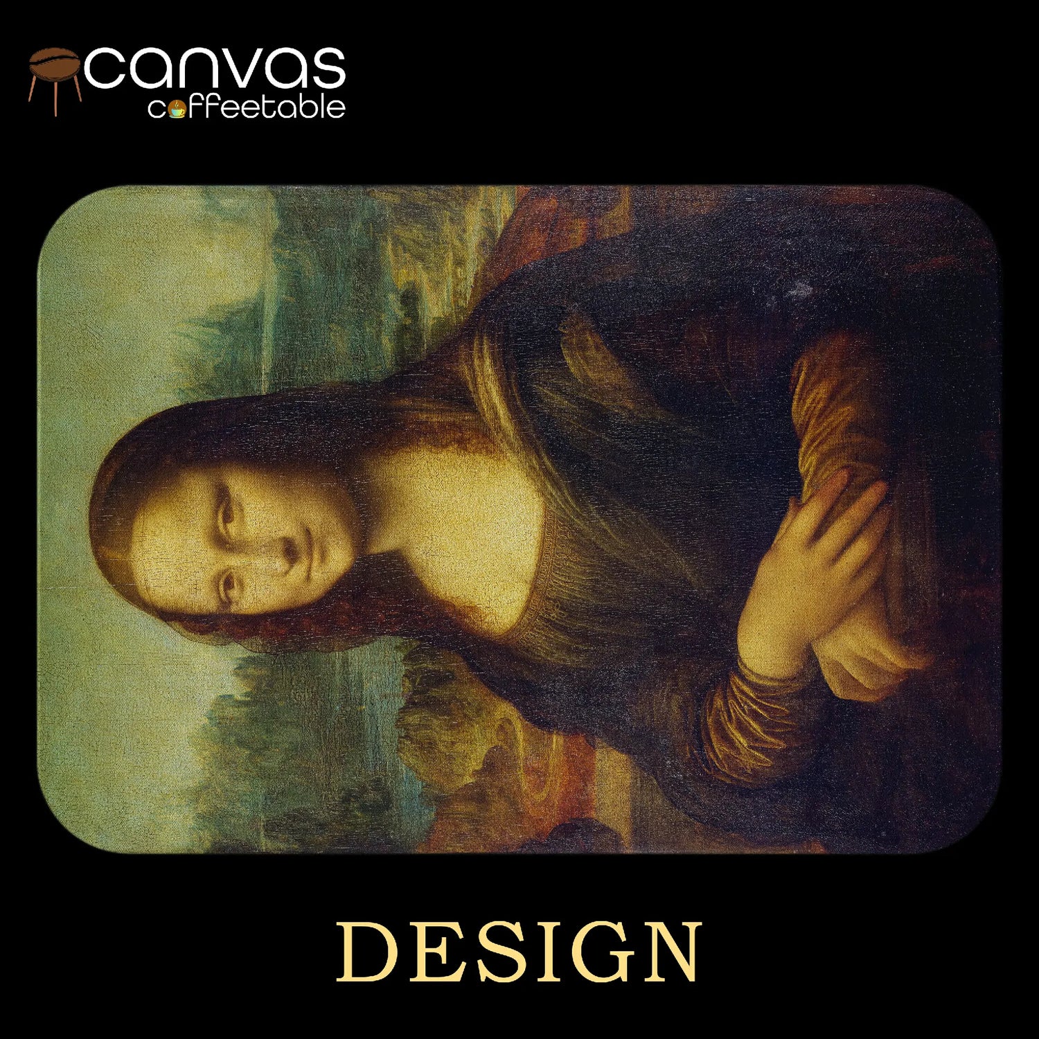Mona Lisa – Leonardo da Vinci Canvas Coffee Table for Art Lovers