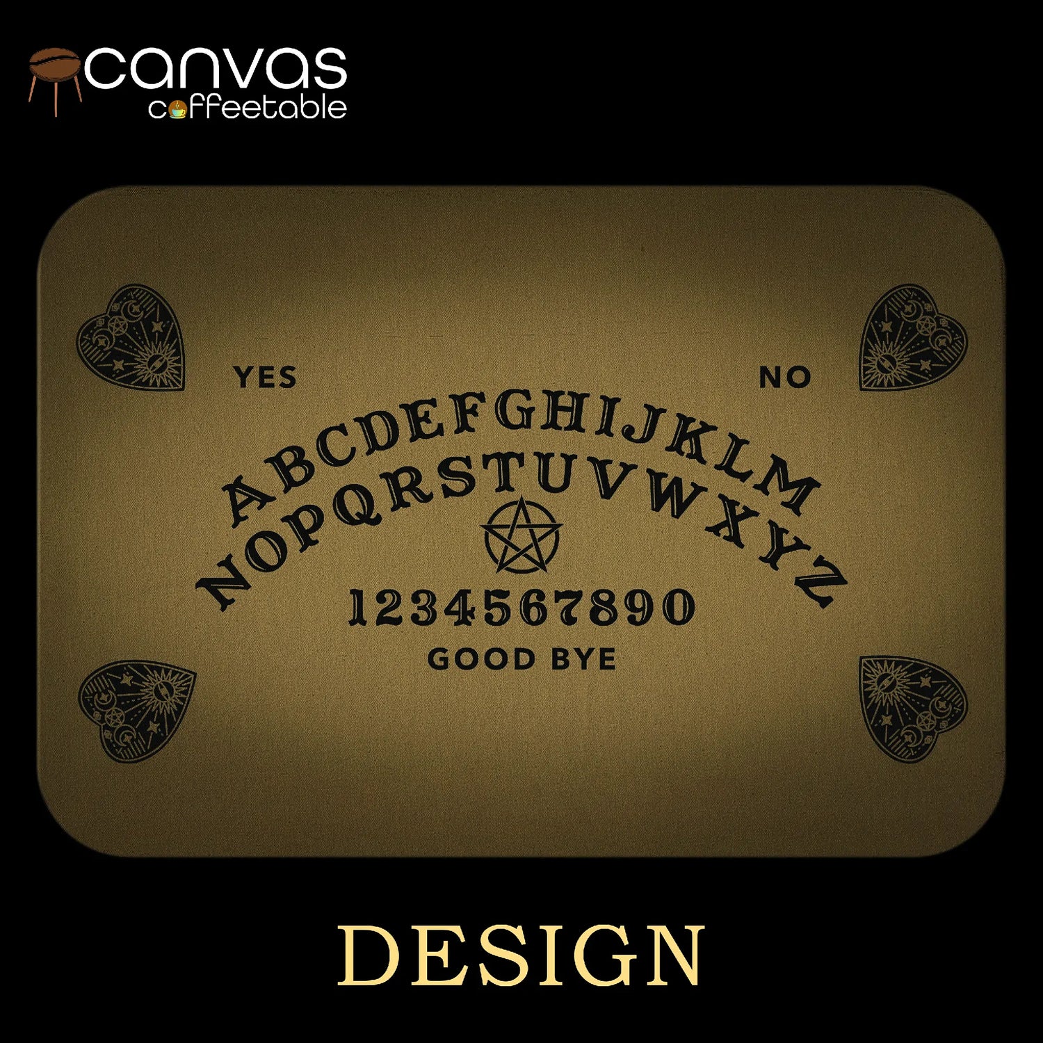 Ouija-Style Canvas Coffee Table