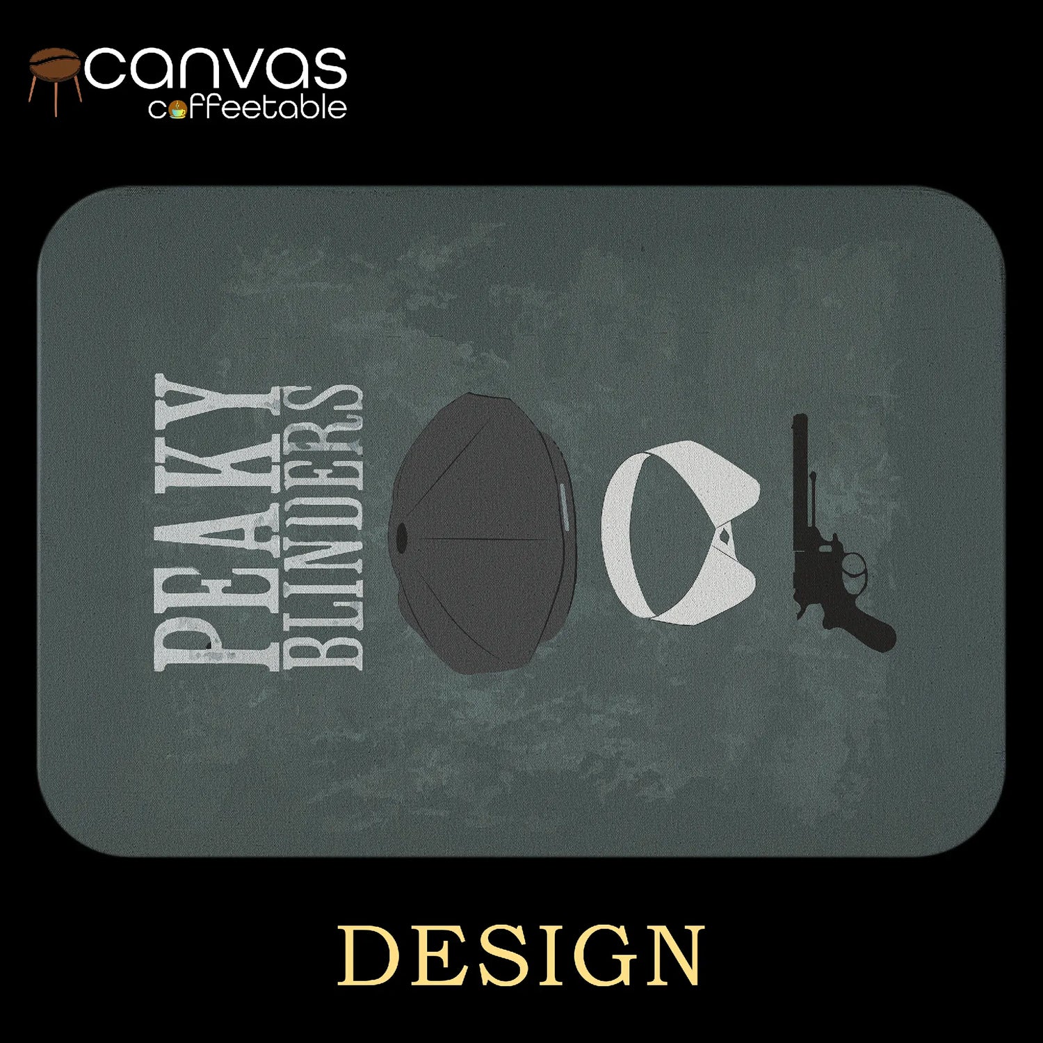 Peaky Blinders Icons" Canvas Coffee Table – Shelby Style in Every Detail
