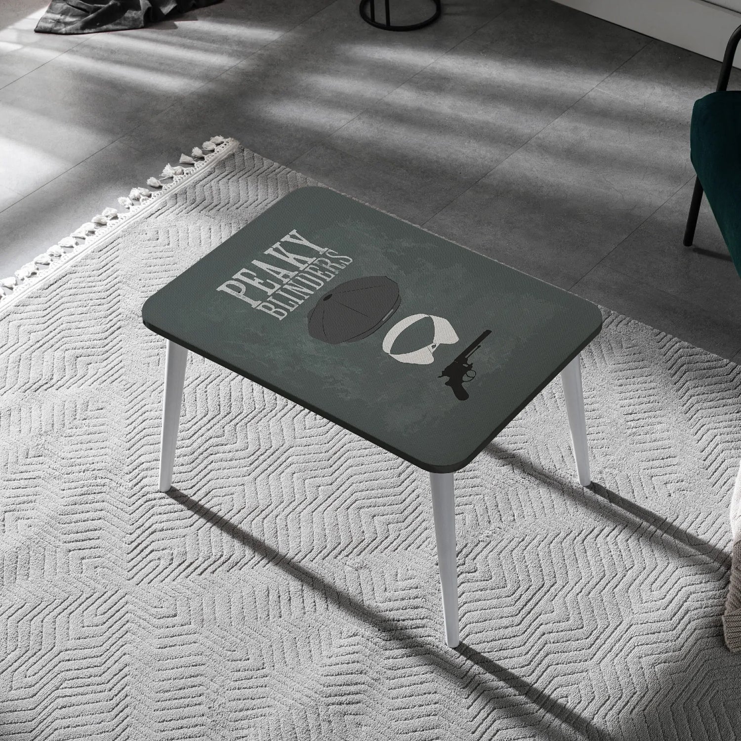 Peaky Blinders Icons" Canvas Coffee Table – Shelby Style in Every Detail