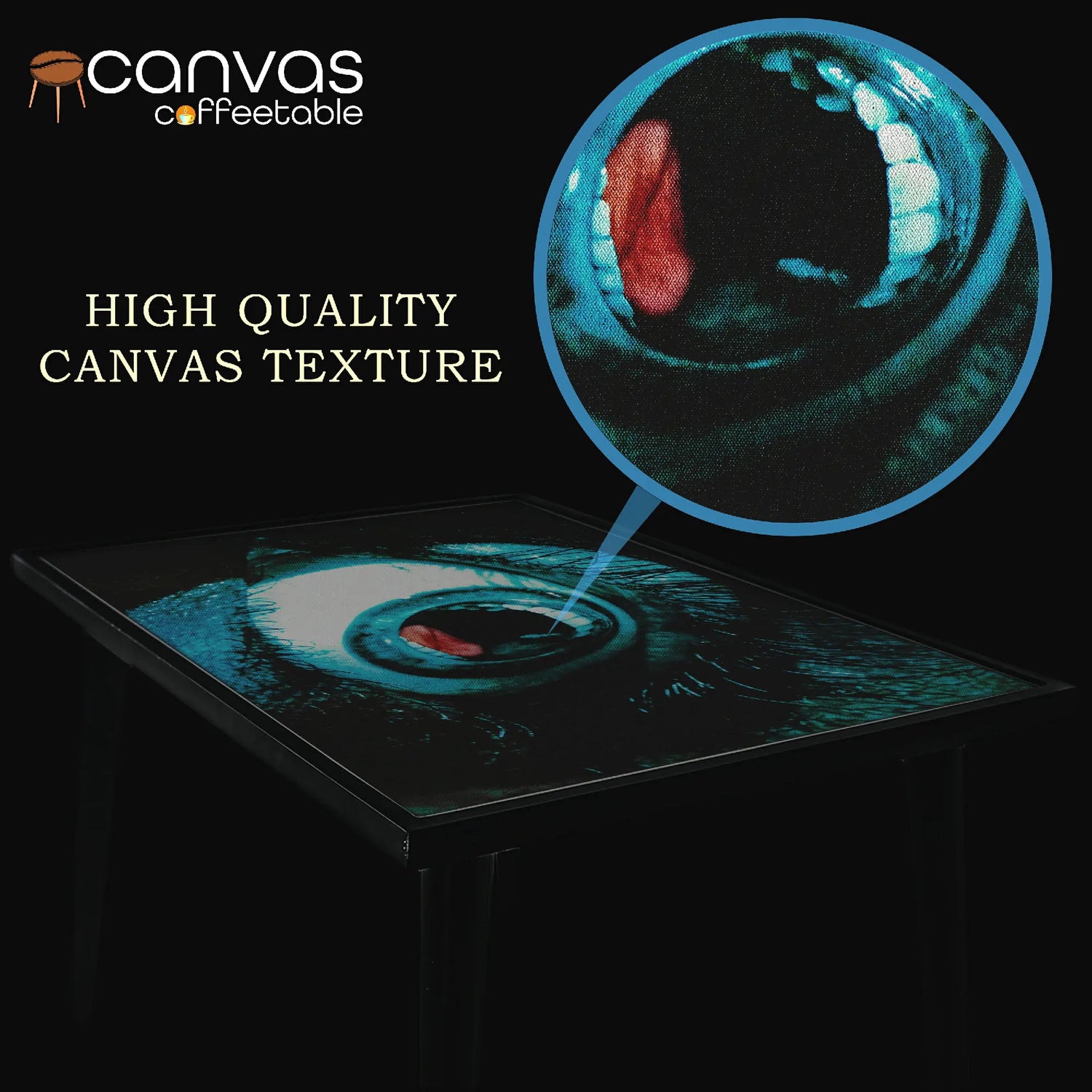Screaming Iris - Canvas Coffee Table