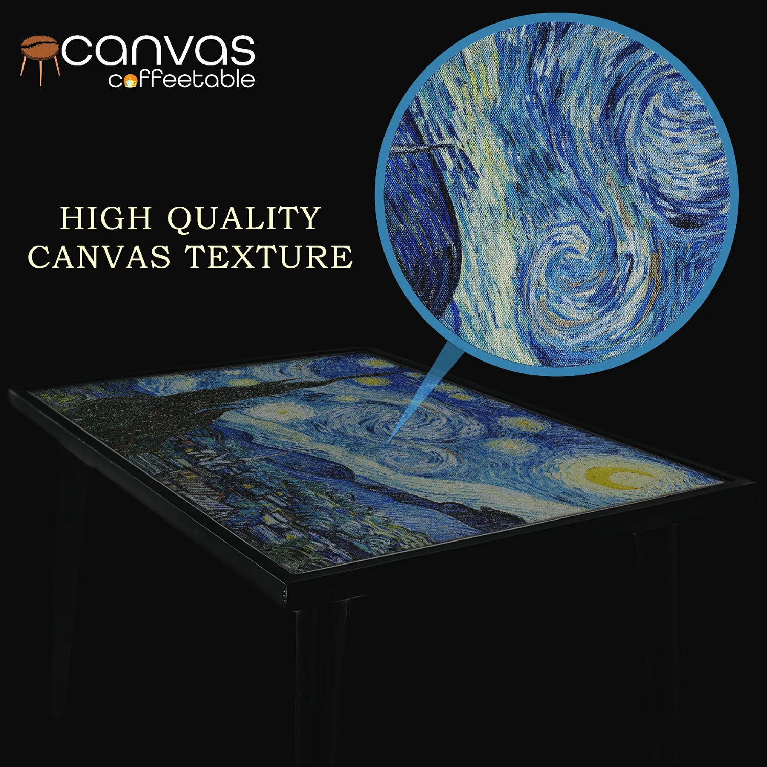 Starry Night by Van Gogh – Artistic Canvas Coffee Table for Dreamers