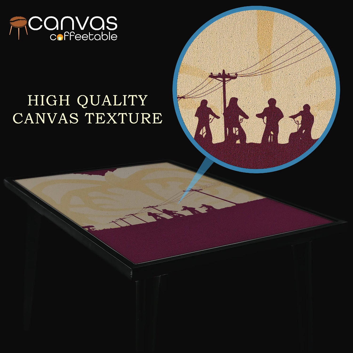 Stranger Rides Canvas Coffee Table