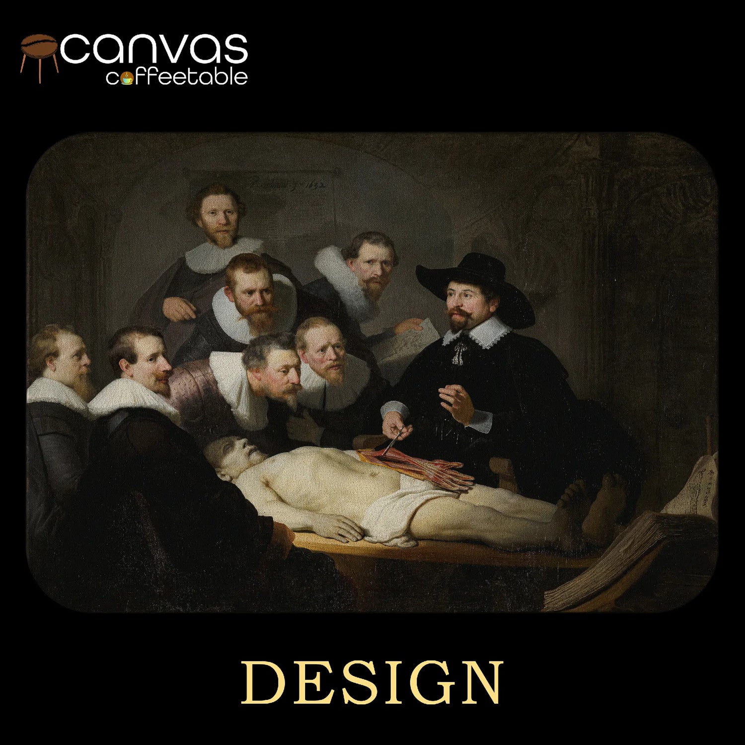 Rembrandt’s Anatomy Lesson – Canvas Coffee Table for Bold Interiors