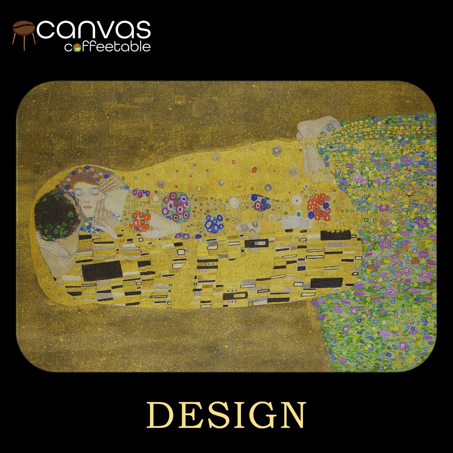 The Kiss – Gustav Klimt Canvas Coffee Table