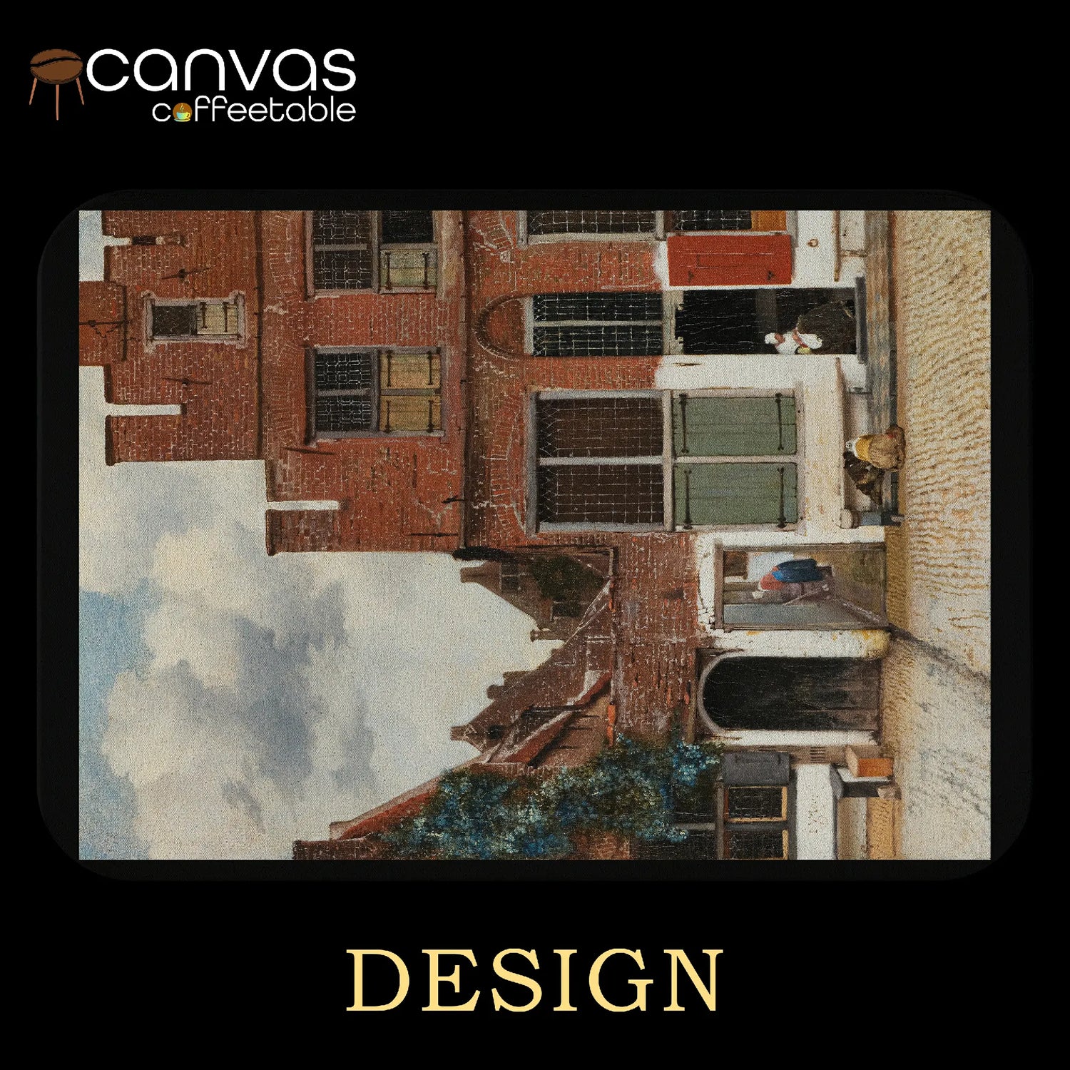 Vermeer’s “The Little Street” Canvas Coffee Table