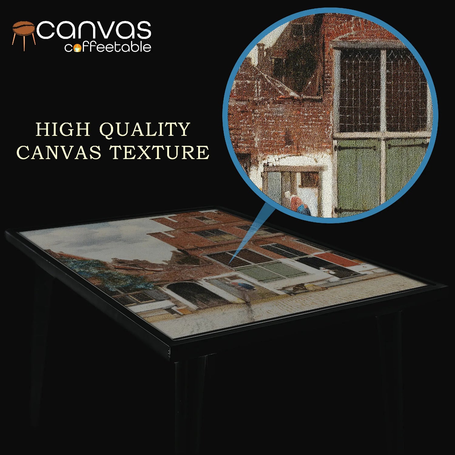 Vermeer’s “The Little Street” Canvas Coffee Table