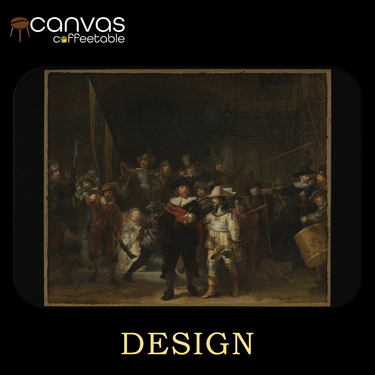 The Night Watch Canvas Coffee Table