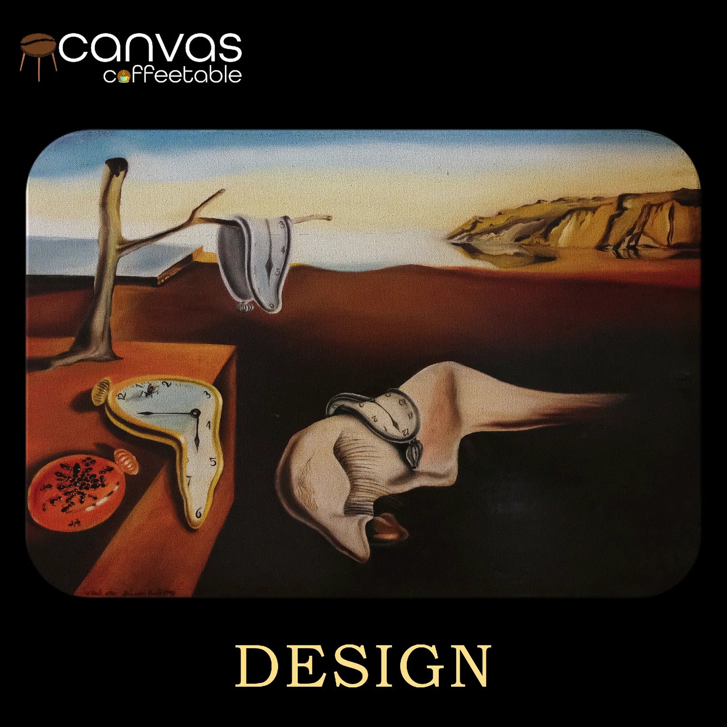 Dalí “The Persistence of Memory” Canvas Coffee Table